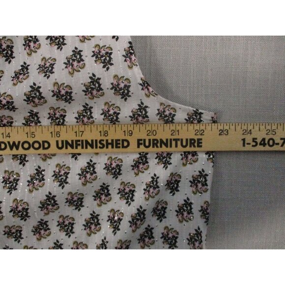 Talbots Womens Sleeveless Floral Blouse XL - Cotton & Polyester Blend - Picture 4 of 8